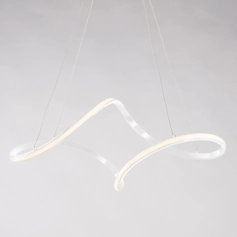 Handgemaakte lamp van glas en metaal, gemaakt in Italië, voor woonkamer en slaapkamer - Pictor Viadurini