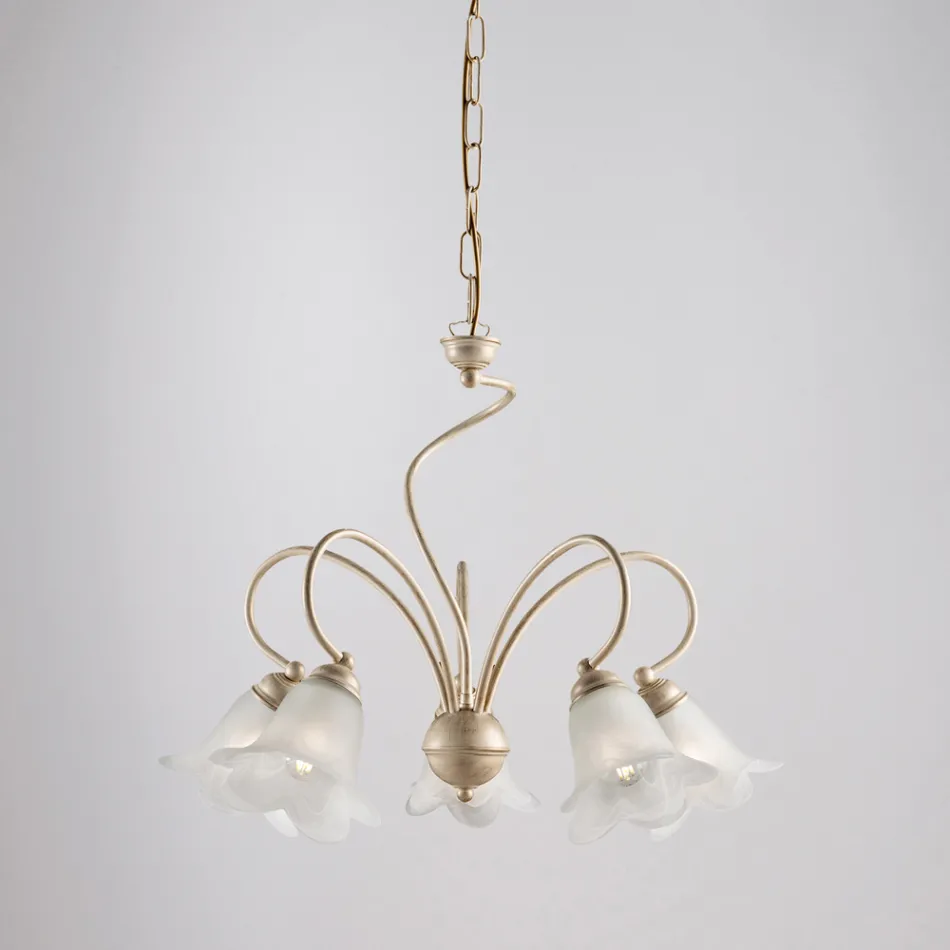 Handgemaakte lamp van glas en metaal voor stijlvolle ruimtes – Cometa Viadurini