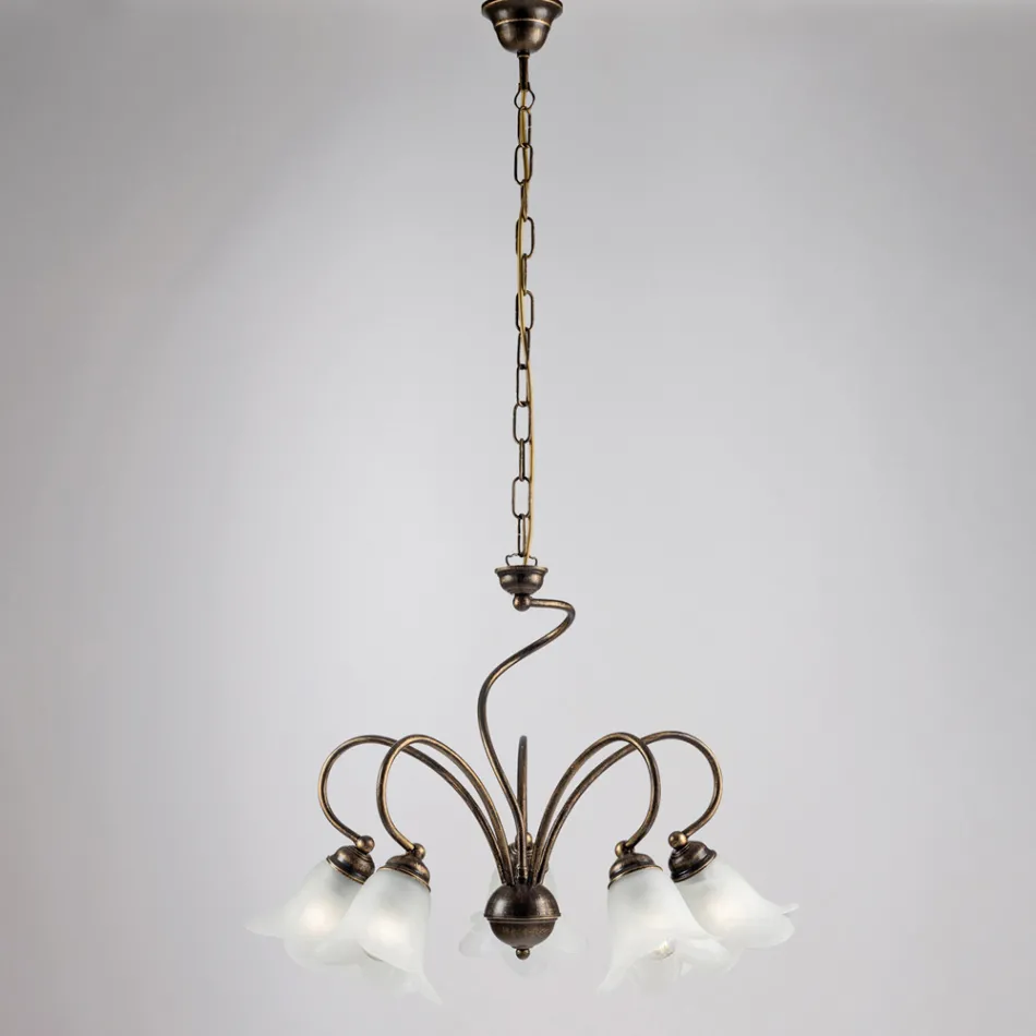 Handgemaakte lamp van glas en metaal voor stijlvolle ruimtes – Cometa Viadurini