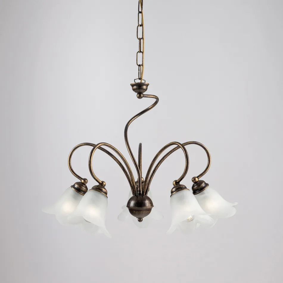 Handgemaakte lamp van glas en metaal voor stijlvolle ruimtes – Cometa Viadurini