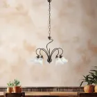 Handgemaakte lamp van glas en metaal voor stijlvolle ruimtes – Cometa Viadurini