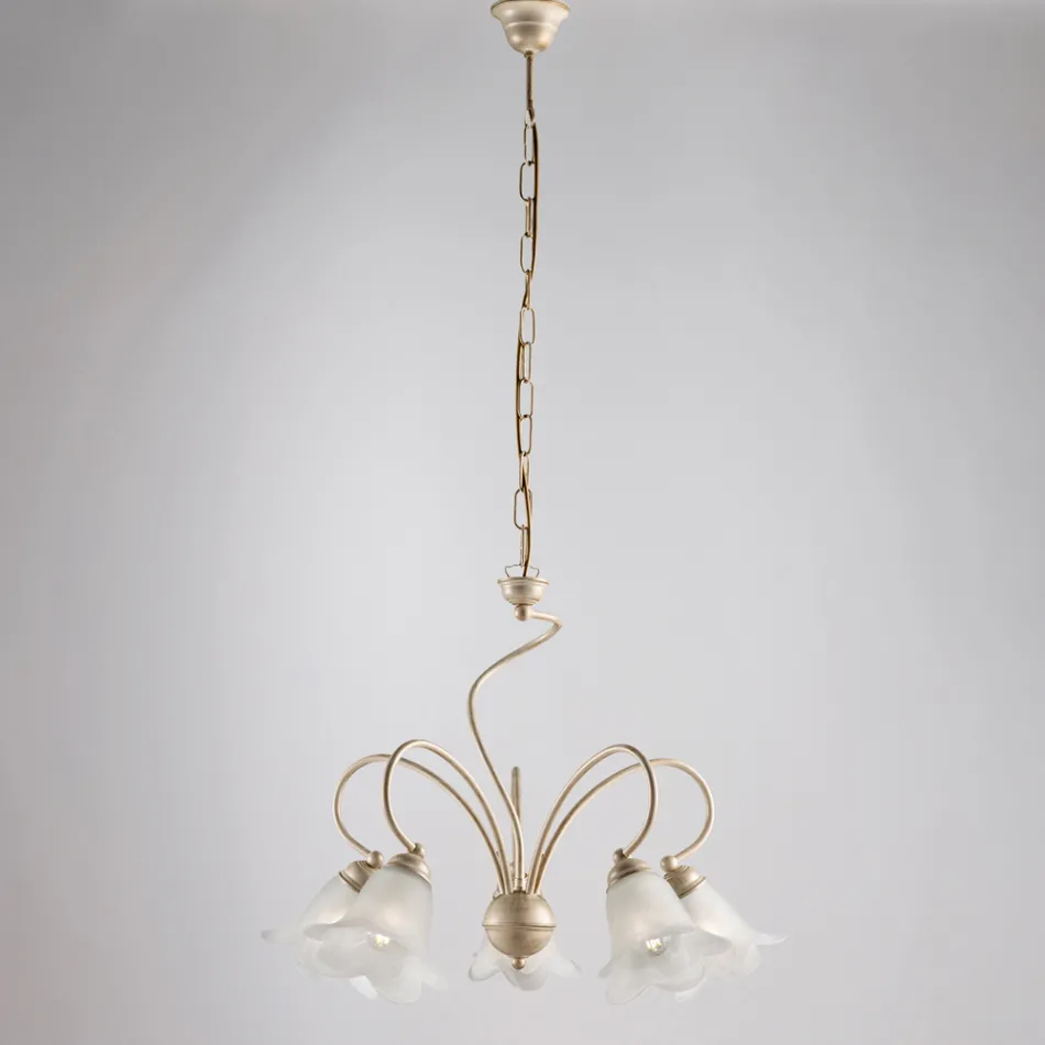 Handgemaakte lamp van glas en metaal voor stijlvolle ruimtes – Cometa Viadurini