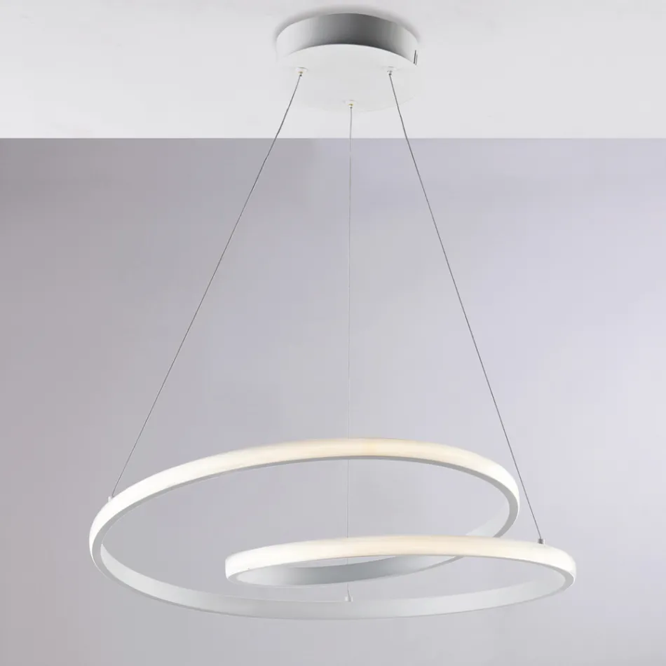 Handgemaakte lamp van glas en metaal voor elegante interieurs – Hubble Viadurini