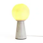 Conische lamp met witte bol en marmeren voet Made in Italy - Tobio Viadurini