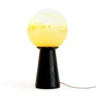 Conische lamp met witte bol en marmeren voet Made in Italy - Tobio Viadurini