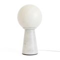 Conische lamp met witte bol en marmeren voet Made in Italy - Tobio