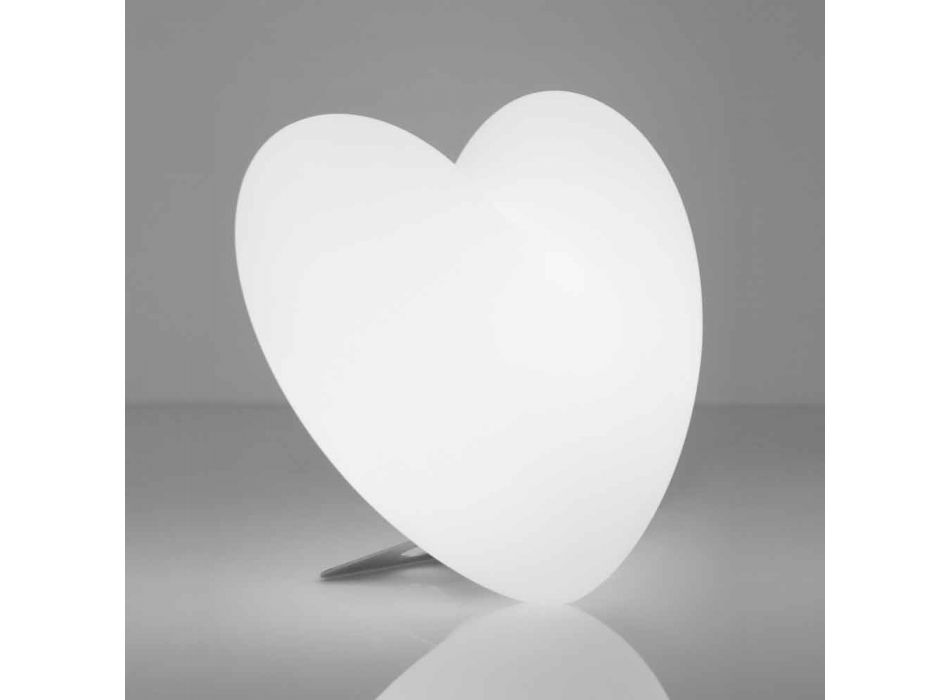 Gekleurde Slide Love tafellamp hart gemaakt in Italië Viadurini