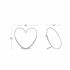 Gekleurde Slide Love tafellamp hart gemaakt in Italië Viadurini