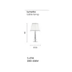 Klassieke steunlamp in goud metaal, kristal en lampenkap - Similo Viadurini