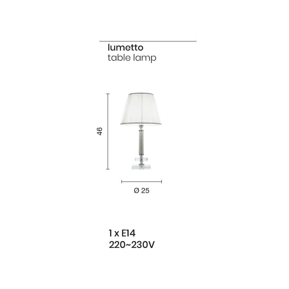 Klassieke steunlamp in goud metaal, kristal en lampenkap - Similo Viadurini