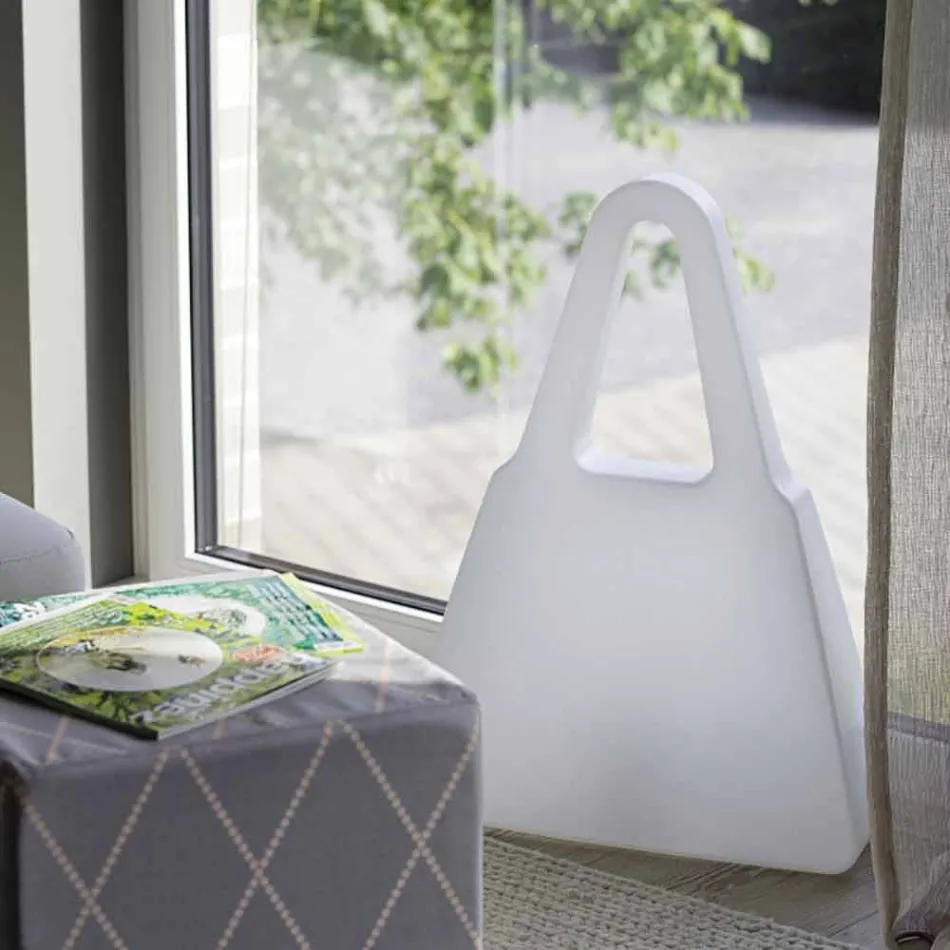 Tafellamp in wit plastic met modern design voor binnen - Borsastar Viadurini