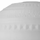 Moderne tafellamp in wit satijnglas en metaal - Morse Viadurini