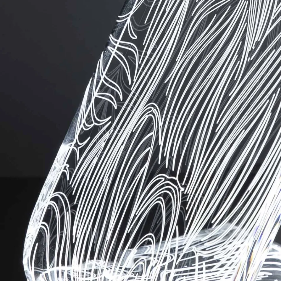 LED Staande Lamp Acryl Kristal Laserdecoratie - Possett Viadurini