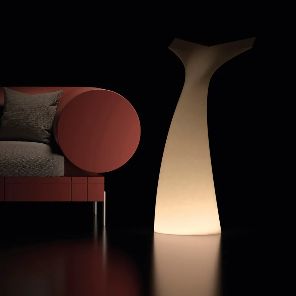 Coda - Tweekleurige buitenlamp van polyethyleen, gemaakt in Italië Viadurini