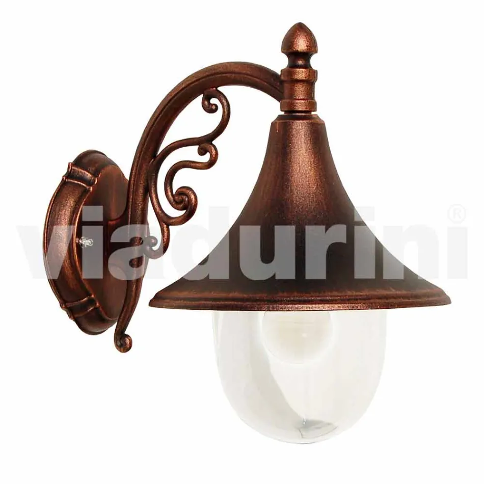 Wandlamp buiten van gegoten aluminium gemaakt in Italië, Anusca Viadurini