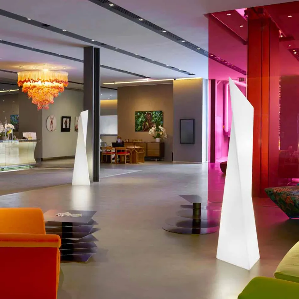 Prisma buitenlamp Slide Manhattan lichtgevend wit gemaakt in Italië Viadurini