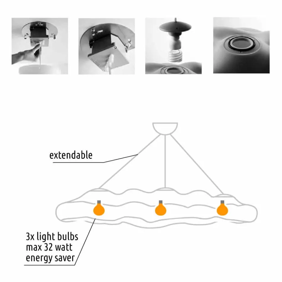 Design hanglamp voor buiten in polyethyleen - Nefos van Myyour Viadurini