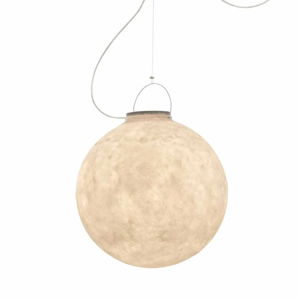 Outdoor suspension lamp In-es.artdesign Luna Out in nebulite Viadurini