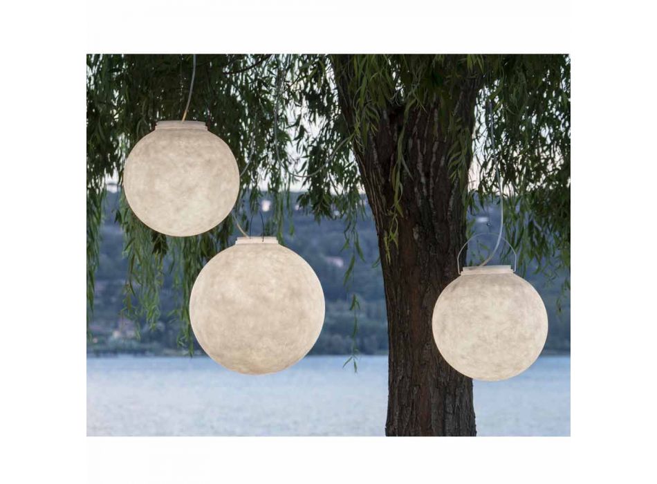 Outdoor suspension lamp In-es.artdesign Luna Out in nebulite Viadurini