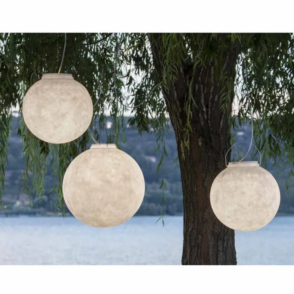 Outdoor suspension lamp In-es.artdesign Luna Out in nebulite Viadurini
