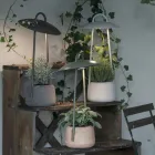 Buitenlamp met plantenbak in klei, aluminium en messing - Cappello Viadurini