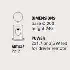 Outdoor-staande lamp, met 2 lichten, U-Boat - Toscot Viadurini
