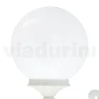 Buitenlamp in wit aluminium met opaal acryl bol - Trovabianco Viadurini