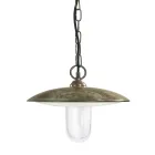 Buitenlamp van messing, glas en IP44, gemaakt in Italië - Drago Viadurini