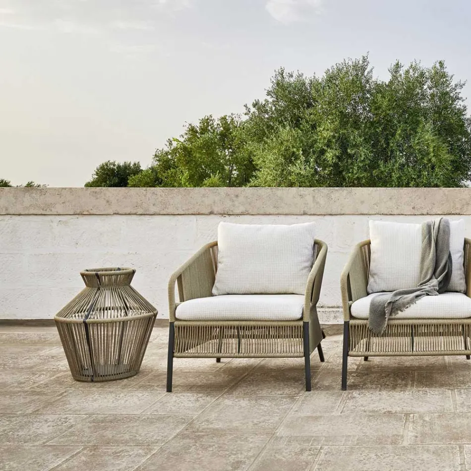 Vezel en aluminium tuinlamp Made in Italy - Cricket van Varaschin Viadurini