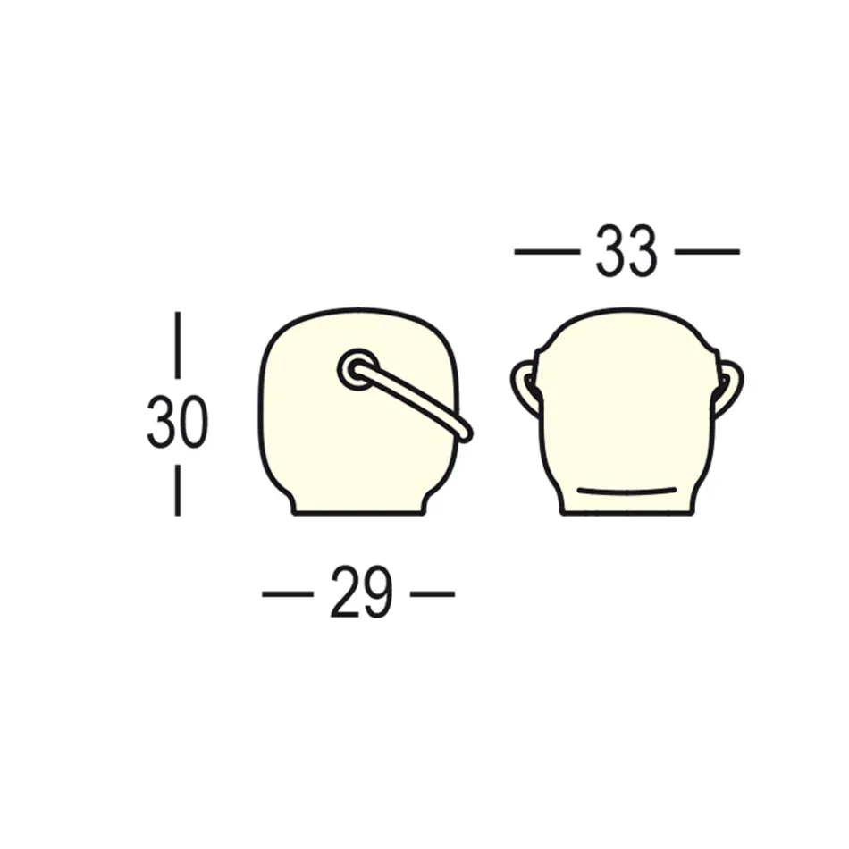 Tuinlamp in polyethyleen met handvat Made in Italy - Galicië Viadurini