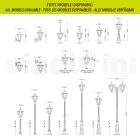 Tuinlamp in transparant glas en 5 aluminium afwerkingen - Pinako Viadurini