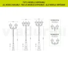 Tuinlamp in transparant glas en 5 aluminium afwerkingen - Pinako Viadurini