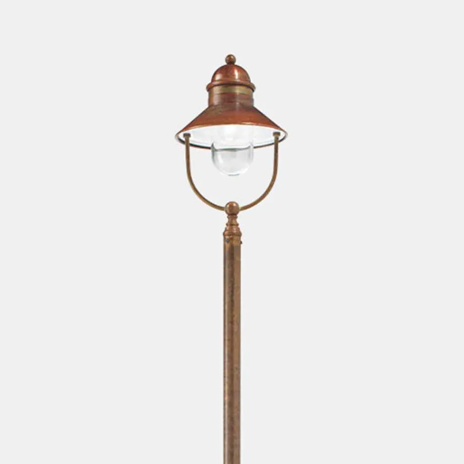 Tuinlamp Lantaarnpaal Vintage Messing en Koper 3 Maten - Borgo by Il Fanale Viadurini