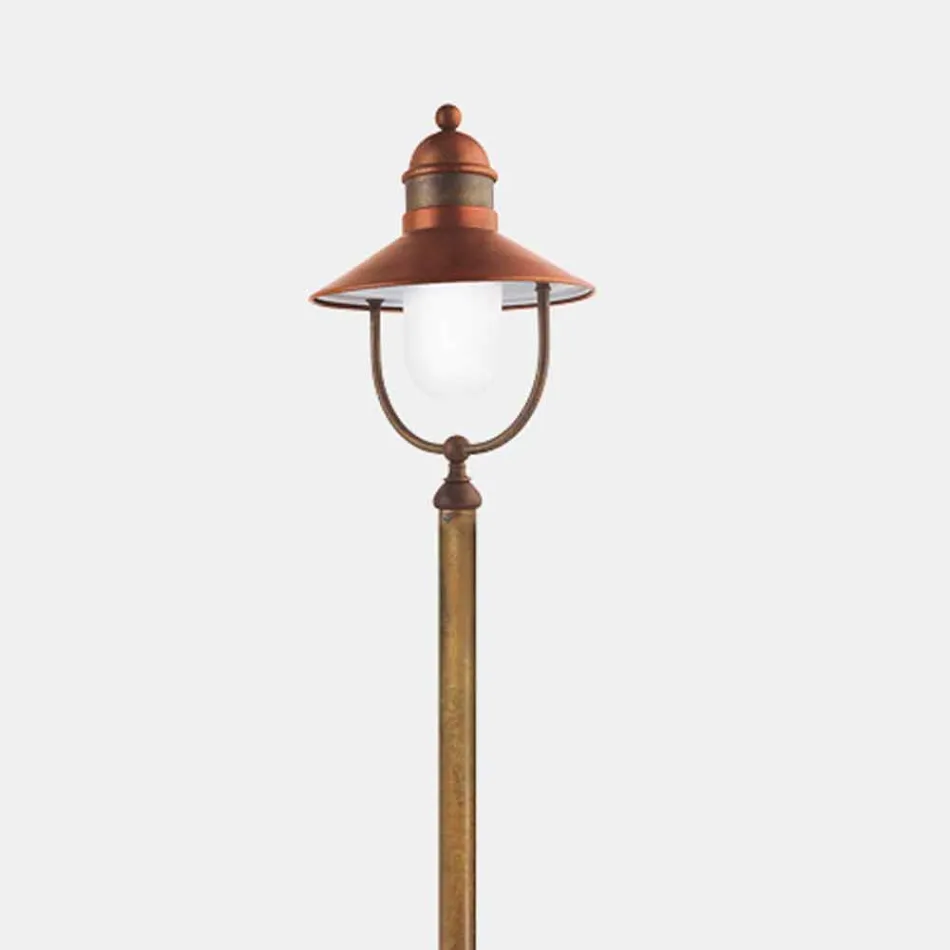 Tuinlamp Lantaarnpaal Vintage Messing en Koper 3 Maten - Borgo by Il Fanale Viadurini