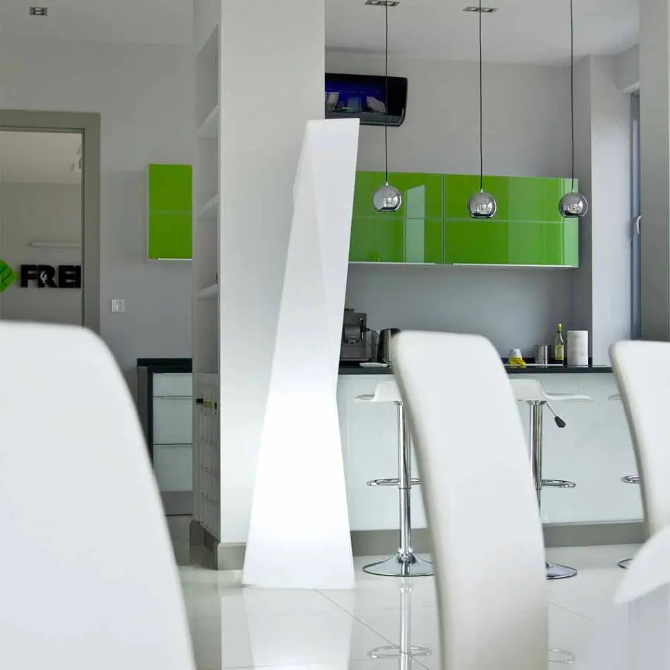 Helderwitte Prisma Slide Manhattan binnenlamp gemaakt in Italië Viadurini