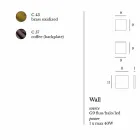 Lamp ontwerp muur in messing en staal Ø11xh.11xsp.10 cm Venus Viadurini