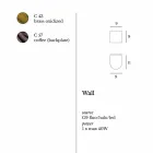 Moderne wandlamp in messing en roestvrij Ø11xh.11xsp.12 cm Bernadet Viadurini