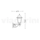 Buitenwandlamp in aluminium en transparant glas - Alchemist Viadurini