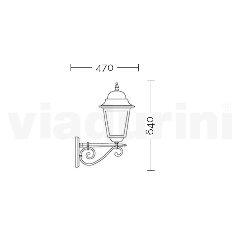 Buitenwandlamp in aluminium en transparant glas - Alchemist Viadurini