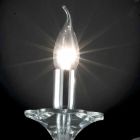 Wandlamp in twee glazen lampen en cristallo Ivy, made in Italy Viadurini
