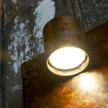 Artisanale wandlamp in ijzeren Corten-afwerking Made in Italy - Cialda