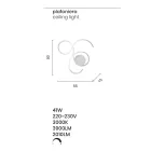 Wandlamp met LED in gelakt metaal modern design - Trella Viadurini