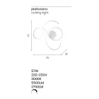 Wandlamp met LED in gelakt metaal modern design - Trella Viadurini