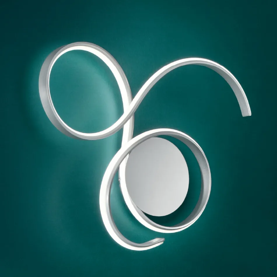 Wandlamp met LED in gelakt metaal modern design - Trella Viadurini