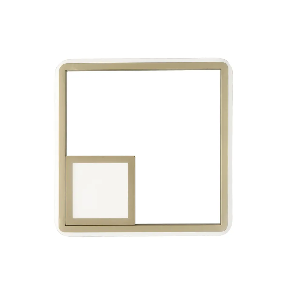 Wandlamp met LED in goudkleurig gelakt metaal - Formal Viadurini