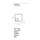 Wandlamp met LED in goudkleurig gelakt metaal - Formal Viadurini