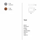 Lamp modern design stalen wand Ø13xh.3,5xsp.10 cm Osea Viadurini