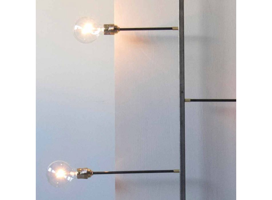 Design wandlamp met zwart ijzeren structuur Made in Italy - Anima Viadurini
