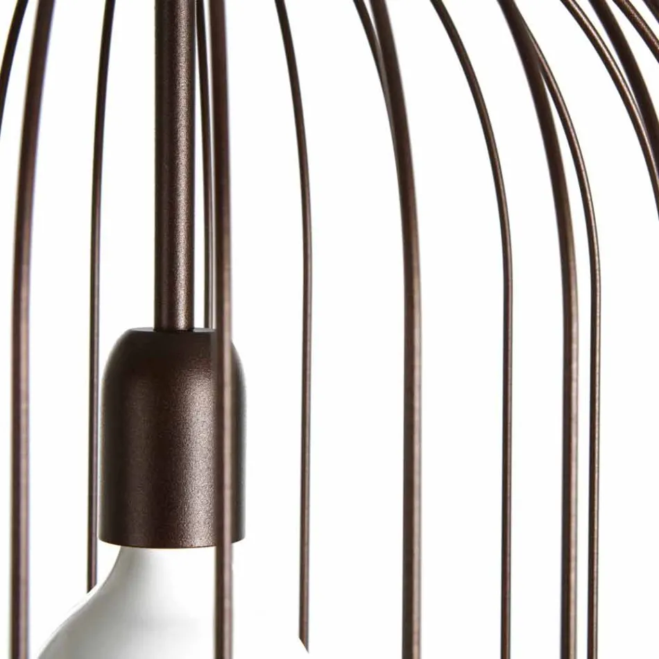 Wandlamp staal Ø35xh.70xL.cavo100 cm Bibiana Viadurini