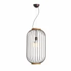 Wandlamp staal Ø35xh.70xL.cavo100 cm Bibiana Viadurini